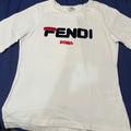 FENDI OPEN NECK TEE SIZE M