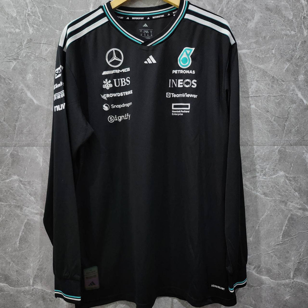 MERCEDES PETRONAS JERSEY LONG SLEEVE SIZE 3XL
