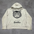 GUCCIGUCCI IVORY COTTON HOODED SWEATSHIRT SIZE M